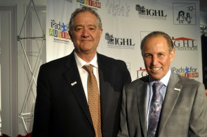 2014 IGHL Gala Honoree Lon Dilber (left) and IGHL CEO Walter Stockton (right) (Photo by Jean Skidgel)