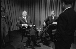 WABC’s 1968 debates between William F. Buckley, Jr. (at left) and Gore Vidal are the subject of a new documentary. (Photo courtesy of Magnolia Pictures) 