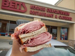 The classic tongue sandwich from Ben’s deli (Photos by Steve Mosco)