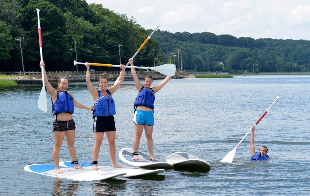 Stand up paddleboarding at the Waterfront Center in Oyster Bay (Photo courtesy of the Waterfront Center)