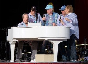 Brian Wilson, David Marks, Mike Love, Bruce Johnston and Al Jardine performing at a Beach Boys concert in May 2012. (Photo by Louise Panaker)