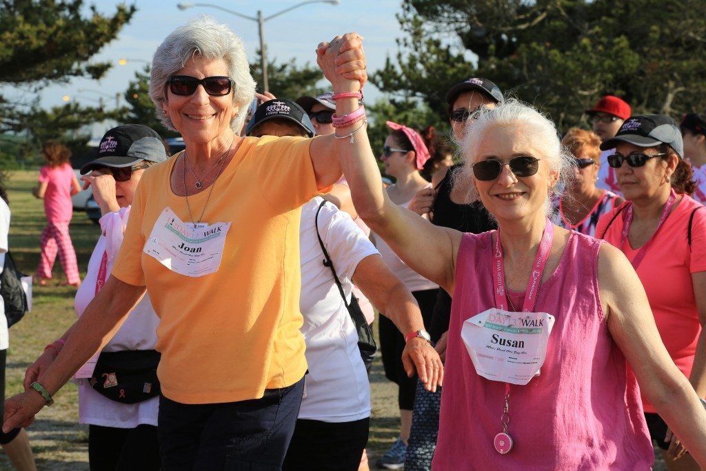 Joan Beder (left) and Susan Shulman at the LI2Day Walk