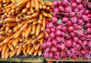 Carrots and radishes