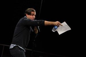 Bobby Cannavale during a Playing on Air live reading of Crazy Eights (Photo by David Andrako)