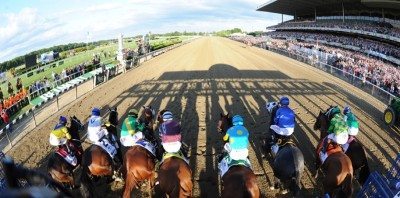 At the starting gate, 2015 Belmont Stakes (Photo by David Alcosser)