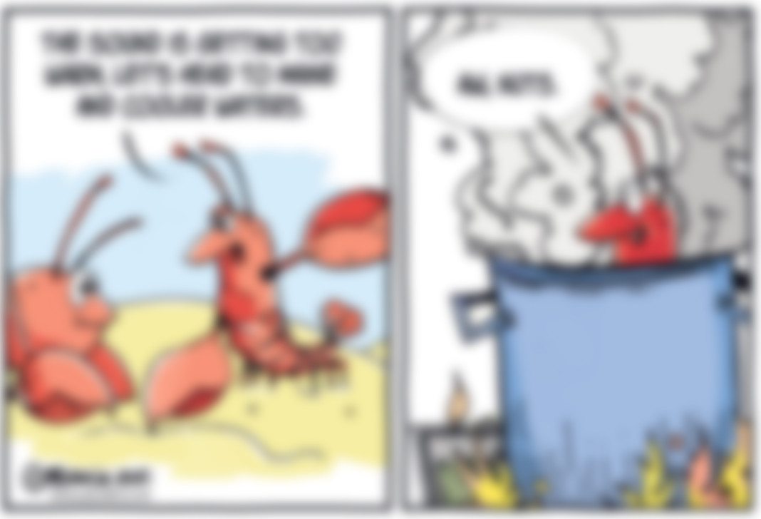Warm Long Island Sound Lobsters cartoon