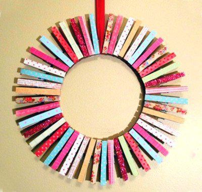 Do It Yourself Decorating Clothespin Wreath Photo by Sabrina SInger-Towns