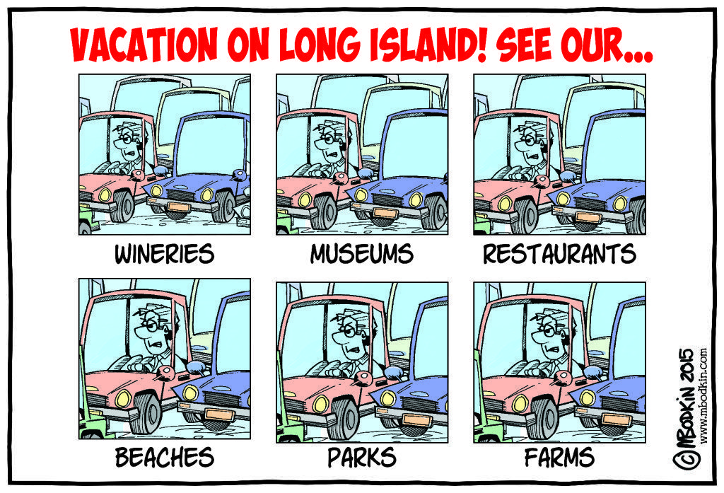 Vacation on Long Island cartoon