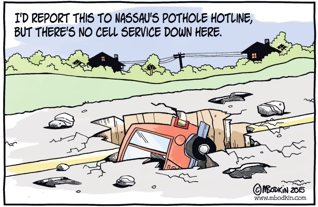 Nassau pothole cartoon