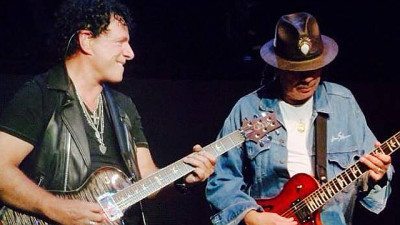 Neal Schon (left) and Carlos Santana tearing it up
