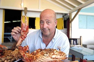 The food is merely half of the story, according to Zimmern.