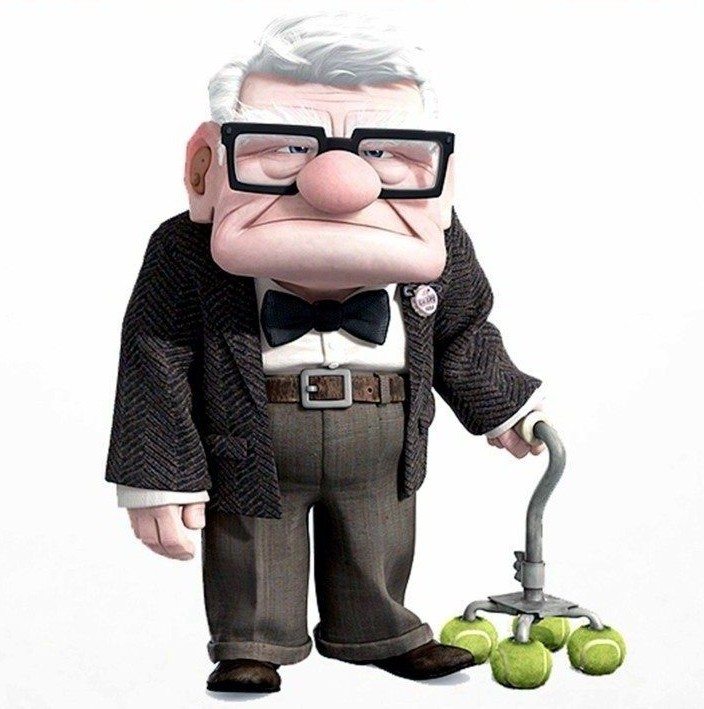 The actor provided the voice of grouchy Carl Fredricksen in Up. 