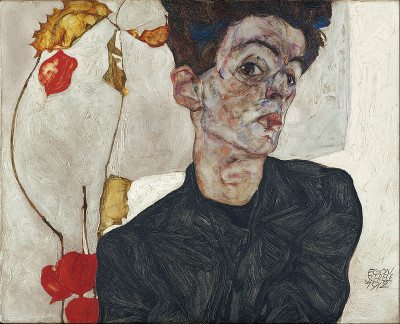 Self Portrait with Physalis, 1912