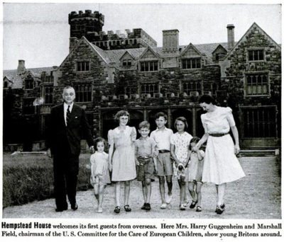 75 children fleeing from the war in Europe lived at Hempstead House for a year.