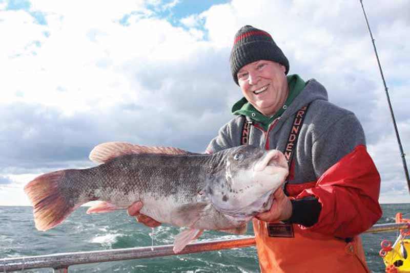 Tom Schlichter caught this massive 15-pound blackfish aboard the Nancy Ann out of Orient with blackfish specialist, captain Rich Jensen. 