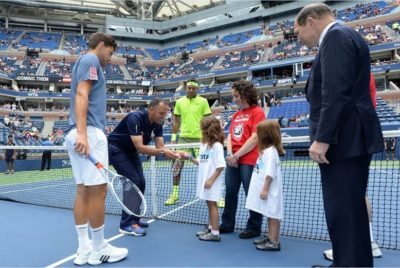 As part of our Military Appreciation Day at the US Open, the Northport VA was selected to do the coin toss prior to the Juan Martín del Potro (AR) vs. Yaroslava Shvedova (RU) match.