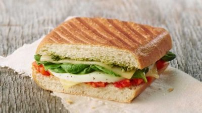 Mediterranean Egg White sandwich on ciabatta bread