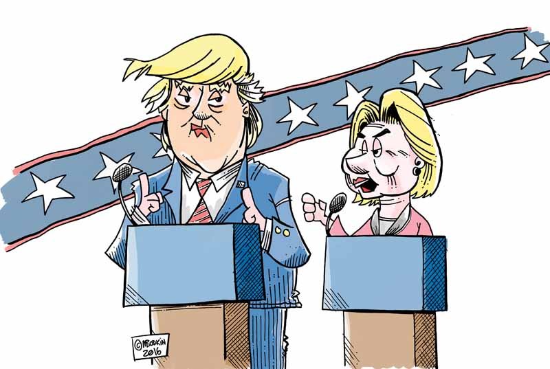 Trump Clinton Cartoon