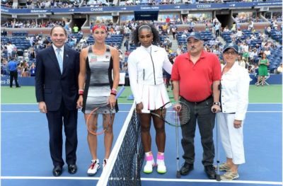 As part of our Military Appreciation Day at the US Open, the Northport VA was selected to do the coin toss prior to the Serena Williams (US) vs. Yaroslava Shvedova (RU) match.