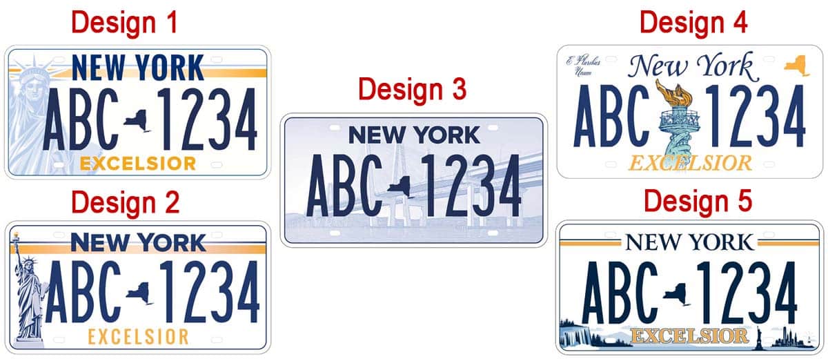 Voting Open To Select Your Favorite Ny License Plate Among Five Proposed Designs Long Island Weekly