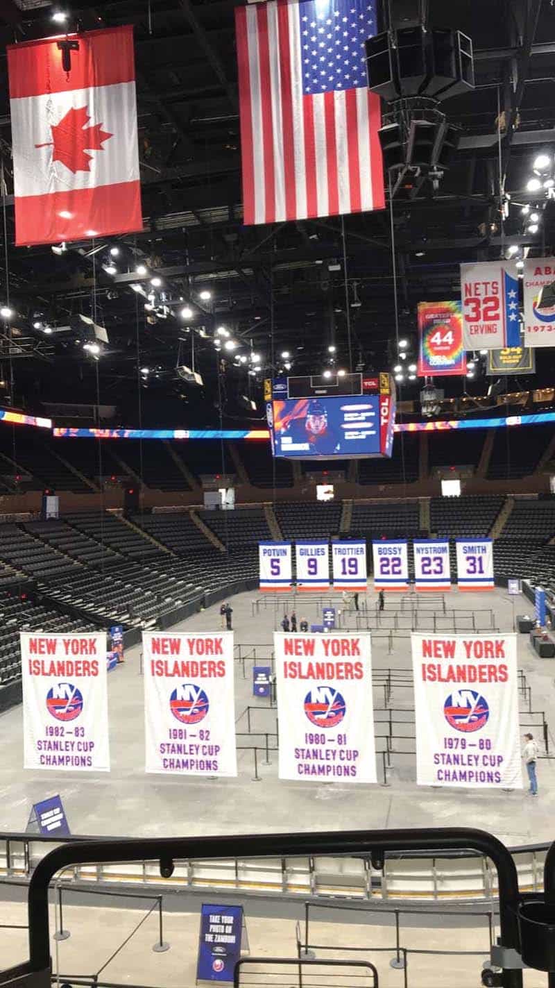 New York Islanders 4 Time Stanley Cup Champions Banner Flag - NY Sports Shop